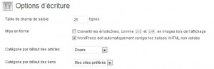 wordpress-menu-reglages-ecriture Les options de paramétrage sont nombreuses, hors thème et plugins. Bien qu'opérationnel immédiatement son installation, la configuration par défaut de WordPress n’est pas optimale. Voici comment configurer Wordpress correctement après son installation.